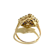 18ct Gold Antique 1890s Blue Spinel & Diamond Ring