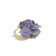 Sterling Silver Tanzanite Cluster Ring