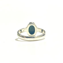 Sterling Silver Round Solid Opal Ring
