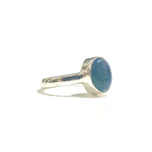 Sterling Silver Round Solid Opal Ring