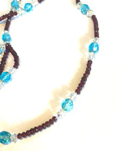 Garnet and Crystal Beaded Necklace