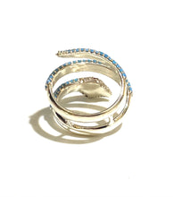 Sterling Silver and CZ Snake Ring
