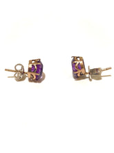 9ct Gold Synthetic Alexandrite Stud Earrings