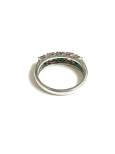 9ct White Gold Jadeite and Diamond Ring