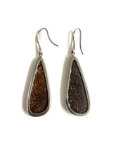 Sterling Silver Black Opal Earrings