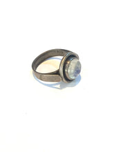 Sterling Silver Round Moonstone Ring