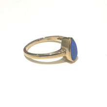 9ct Gold Pear Shaped Black Opal Ring