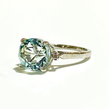 9ct White Gold 4.3ctw Aquamarine and Diamond Ring