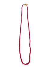 Graduated Natural Faceted Ruby Necklace with Gold Clasp