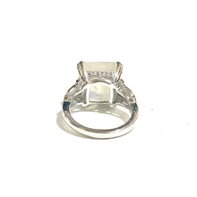 18ct White Gold Moonstone and Diamond Ring