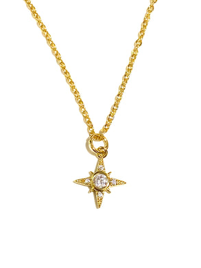 Gold Star Cubic Zirconia Necklace