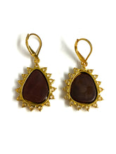 Australian Opal and White Sapphire Earrings