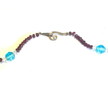 Garnet and Crystal Beaded Necklace