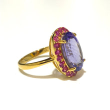 9ct Gold Tanzanite and Ruby Ring