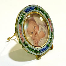 Italian Round Micro Mosaic Small Picture Frame
