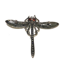 Sterling Silver Rhodium Plated Dragonfly Brooch