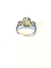 9ct Gold Solid Opal and Diamond Ring
