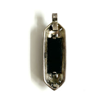 Sterling Silver Marcasite and Black Onyx Pendant