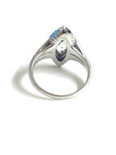 9ct White Gold Aquamarine and Ruby Ring