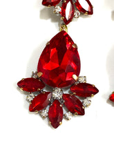 Red Crystal Drop Earrings
