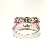 18ct White Gold Ruby and Diamond Ring