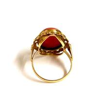 14ct Yellow Gold Momo Coral Ring