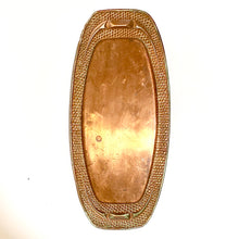 French Handmade Beaten Art Nouveau Copper Tray