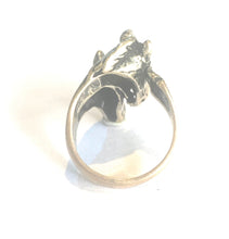 Sterling Silver Double Horse Head Ring