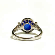 18ct White Gold Star Sapphire and Diamond Ring