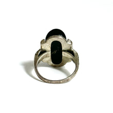 Sterling Silver Marcasite and Black Onyx Ring