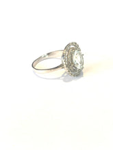 10ct Aquamarine and Diamond Ring