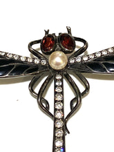 Sterling Silver Rhodium Plated Dragonfly Brooch