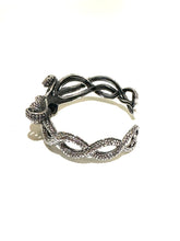 Sterling Silver Dark Textured Octopus Cuff
