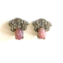 Pink Vintage Costume Clip On Earrings