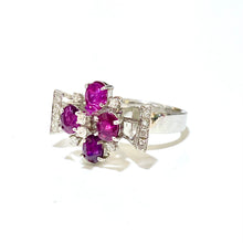 18ct White Gold Ruby and Diamond Ring