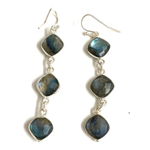 Sterling Silver and Labradorite Drop Earrings