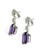 Sterling Silver Amethyst & Cubic Zirconia Earrings