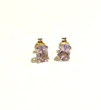 Small Sterling Silver Amethyst Stud Earrings