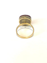 14ct Gold Carnelian, Onyx and Diamond Ring