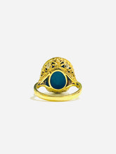 Antique 1ct Black Opal Set in 9ct Gold