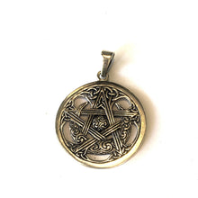 Sterling Silver Engraved Pentagram Pendant