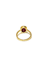 9ct Yellow Gold 3.65ct Natural Ruby Faceted Ring