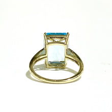 9ct Yellow Gold Swiss Blue Topaz Ring