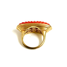 9ct Yellow Gold Coral Ring