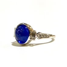 18ct White Gold Star Sapphire and Diamond Ring