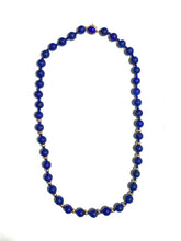 14ct Yellow Gold Lapis Lazuli Beaded Necklace