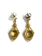 9ct Yellow Gold Stud Drop Earrings