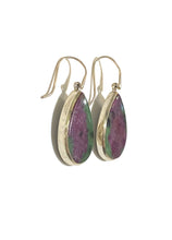 Sterling Silver Zoisite Pear Shaped Earrings