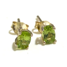 Small Sterling Silver Peridot Stud Earrings