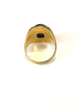 Sterling Silver Gold Plate Black Onyx Ring